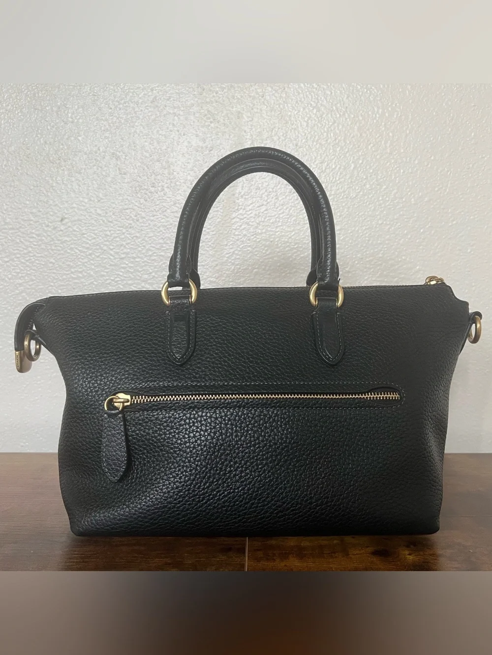 Coach Cara Pebble Leather Satchel